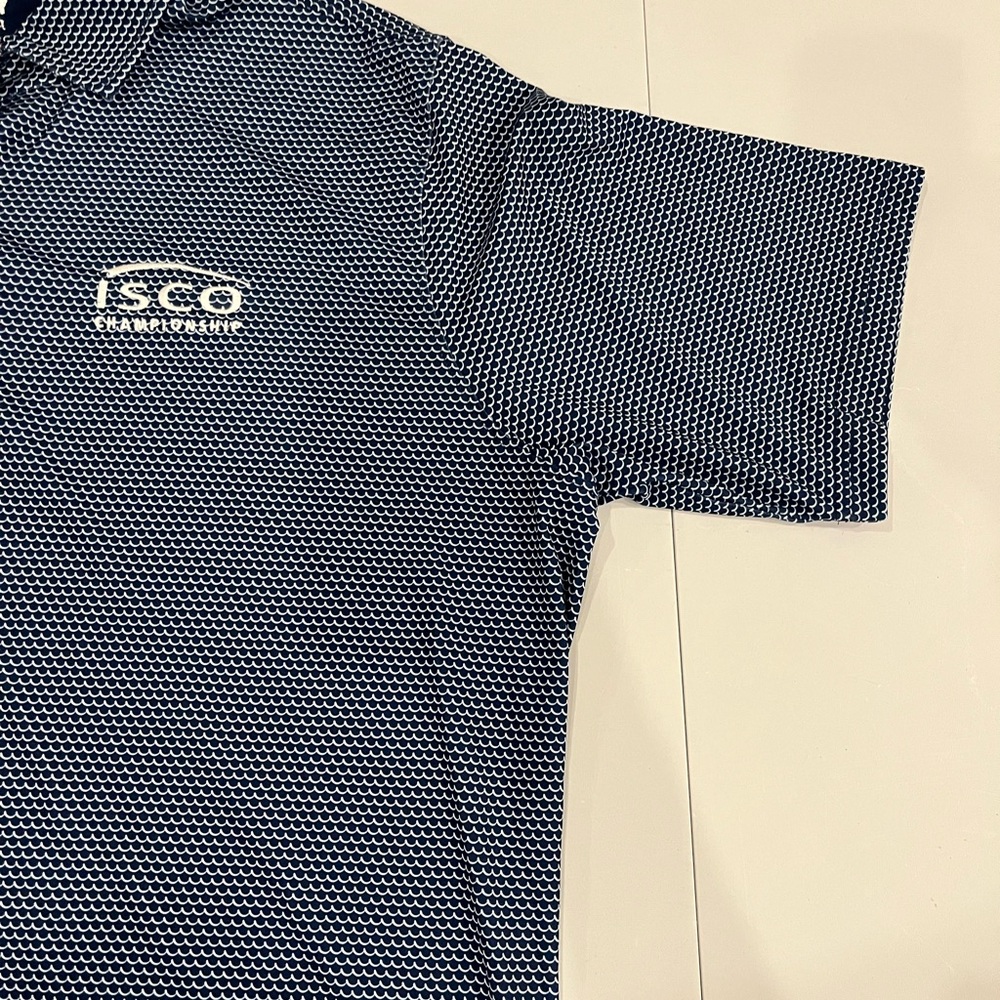 Fairway & Greene Navy Patterned Polo Shirt